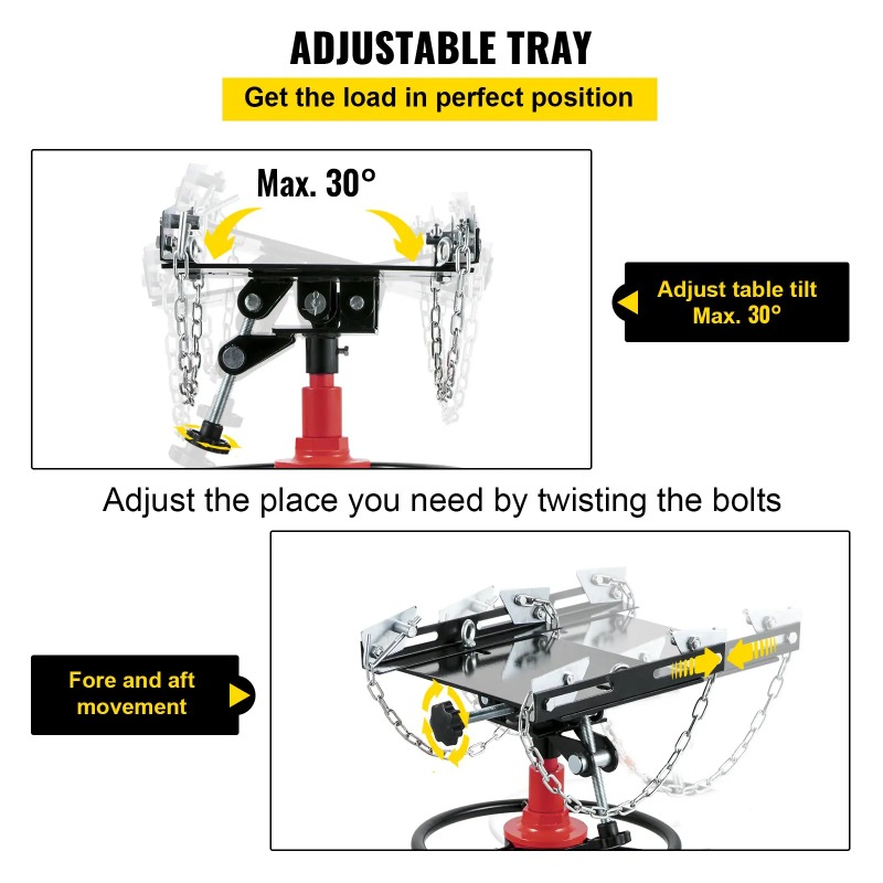 Hydraulic Car Lift - แม่แรงยกรถไฮดรอลิกแบบยืดหดได้ รับน้ำหนัก 0.5/1 ตัน สำหรับซ่อมเกียร์รถยนต์