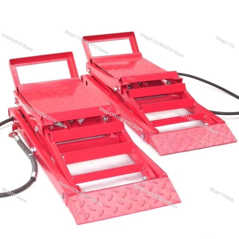 Hydraulic Car Lift - ทางลาดปรับระดับได้ 2 ตัน สำหรับยกรถยนต์ ทำจากเหล็ก ใช้ระบบไฮดรอลิก