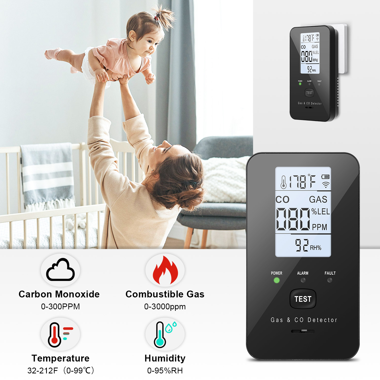 เครื่องตรวจจับก๊าซธรรมชาติและก - Smoke Leak Detector บทวิจารณ์และราคา