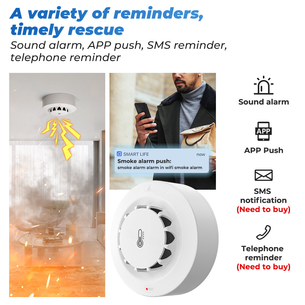 เซ็นเซอร์วัดอุณหภูมิและความชื้ - Smoke Leak Detector บทวิจารณ์และราคา